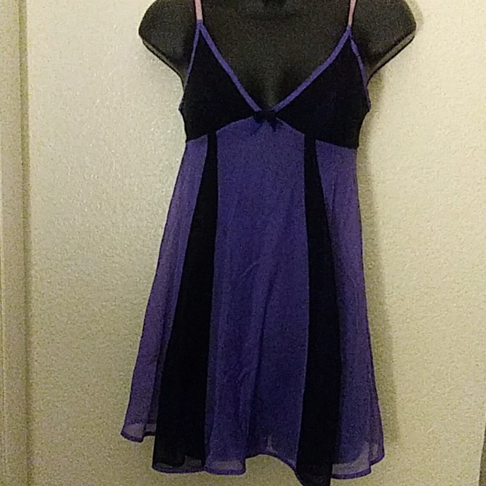 Black & Purple night slip